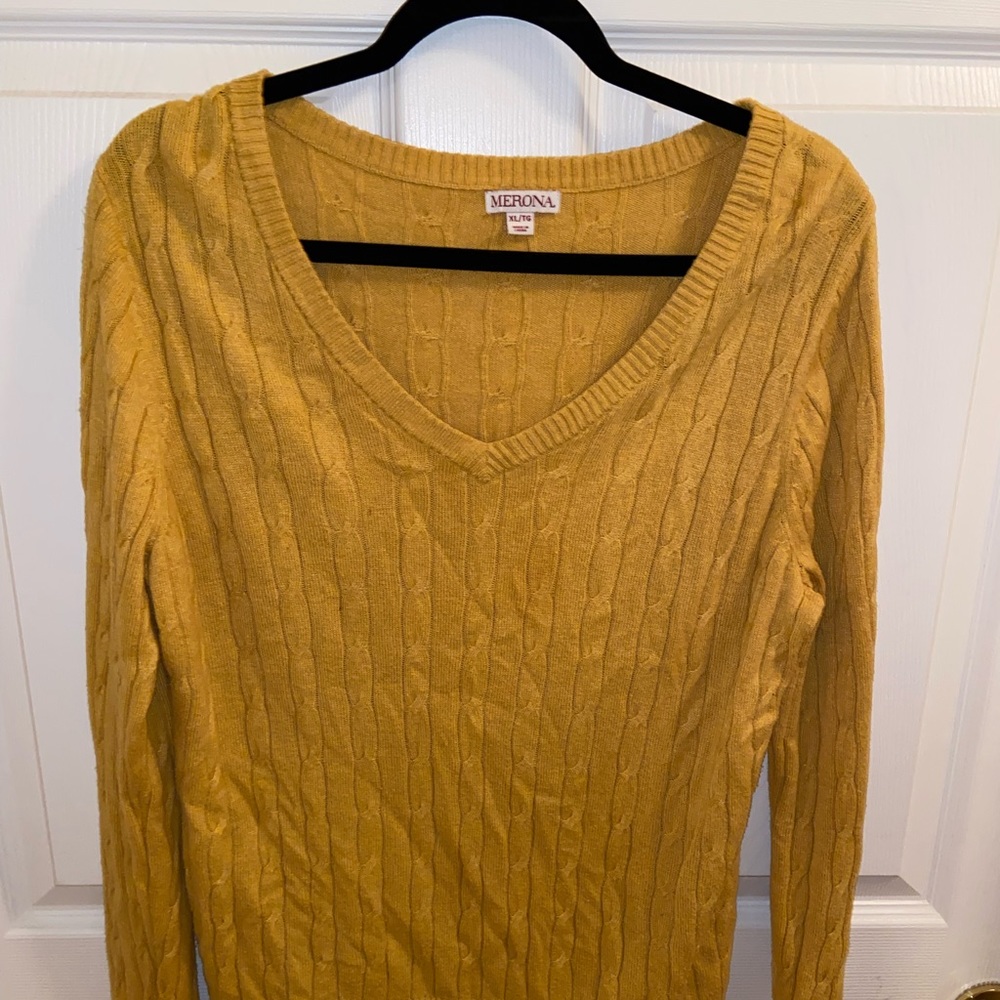 Yellow sweater top